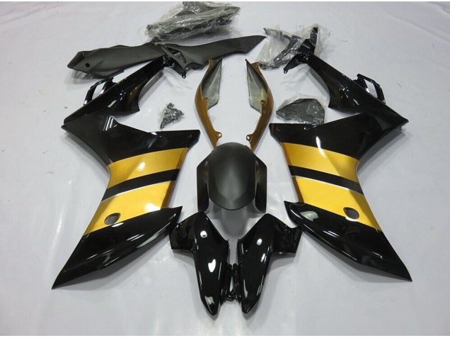 2011-2012 Goldschwarzes Cbr-Design Honda CBR600F Motorrad Verkleidung