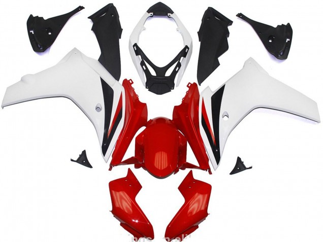 2011-2012 Rot & Glänzend Weiß Honda CBR600F Motorrad Verkleidung 2011-2012 Rot & Glänzend Weiß Honda CBR600F Motorrad Verkleidung
