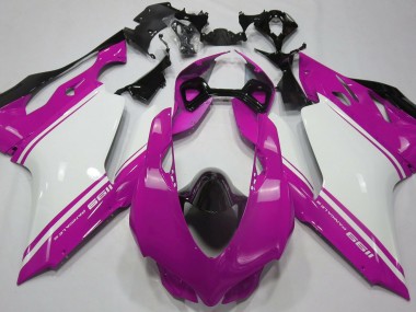 2011-2014 Glanzrosa Weiß & Schwarz Ducati 1199 Motorrad Verkleidung