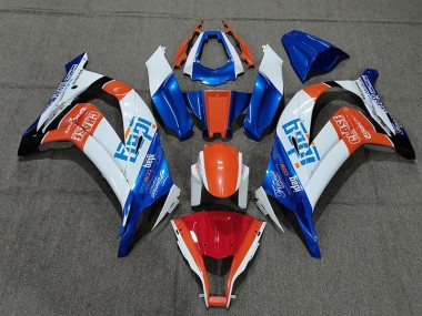 2011-2015 Weiß Blau & Orange Kawasaki ZX10R Motorrad Verkleidung