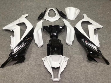 2011-2015 Glänzend Weiß / Schwarz Kawasaki ZX10R Motorrad Verkleidung