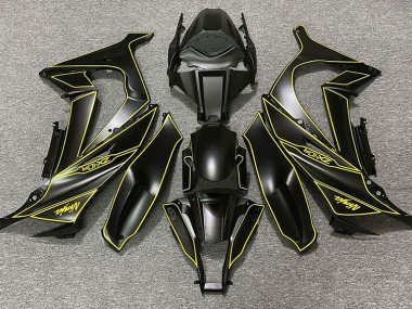2011-2015 Matt Schwarzes & Gelbes Futter Kawasaki ZX10R Motorrad Verkleidung