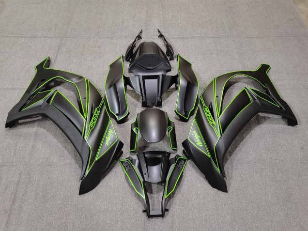 2011-2015 Matt Schwarzes & Grünes Futter Kawasaki ZX10R Motorrad Verkleidung 2011-2015 Matt Schwarzes & Grünes Futter Kawasaki ZX10R Motorrad Verkleidung