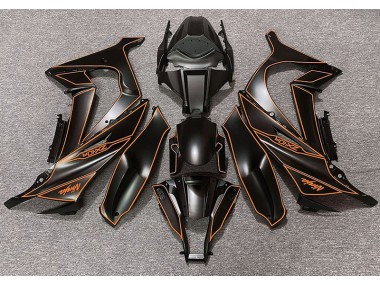2011-2015 Matt Schwarzes & Orangefarbenes Futter Kawasaki ZX10R Motorrad Verkleidung