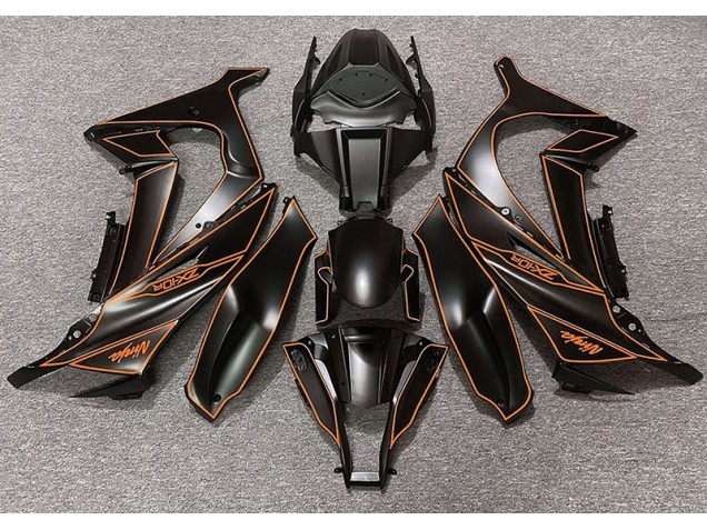 2011-2015 Matt Schwarzes & Orangefarbenes Futter Kawasaki ZX10R Motorrad Verkleidung 2011-2015 Matt Schwarzes & Orangefarbenes Futter Kawasaki ZX10R Motorrad Verkleidung