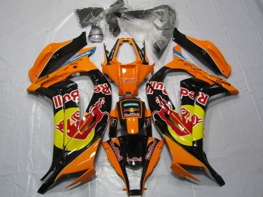 2011-2015 Orangerot Bull Kawasaki ZX10R Motorrad Verkleidung