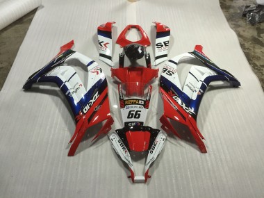 2011-2015 Rot Blau & Weiß Rennen Kawasaki ZX10R Motorrad Verkleidung