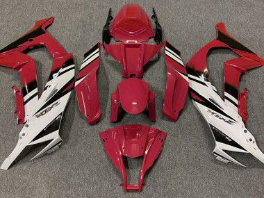2011-2015 Rot Glänzend & Weiß Kawasaki ZX10R Motorrad Verkleidung