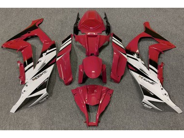2011-2015 Rot Glänzend & Weiß Kawasaki ZX10R Motorrad Verkleidung