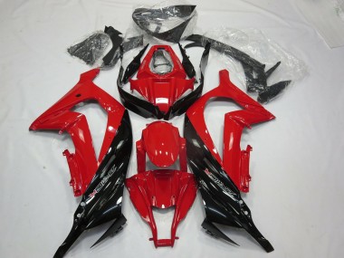2011-2015 Rot Schwarz Gloss Kawasaki ZX10R Motorrad Verkleidung