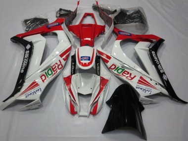 2011-2015 Rot Weiß Schwarz Kawasaki ZX10R Motorrad Verkleidung