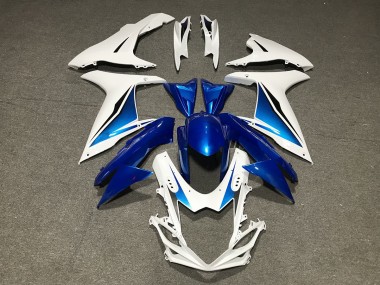 2011-2024 Blauweiß Kundenspezifisch Suzuki GSXR 600-750 Motorrad Verkleidung