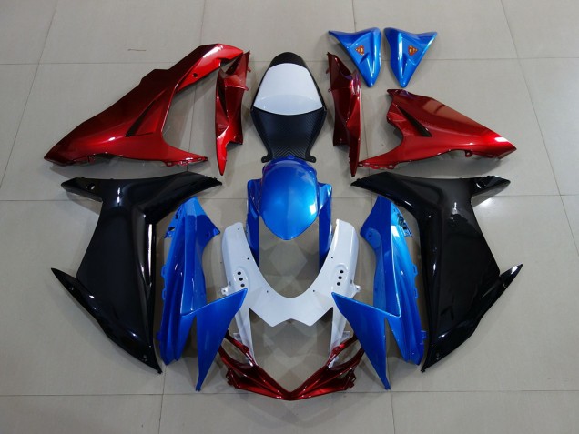 2011-2024 Blau / Rot & Weiß Suzuki GSXR 600-750 Motorrad Verkleidung 2011-2024 Blau / Rot & Weiß Suzuki GSXR 600-750 Motorrad Verkleidung