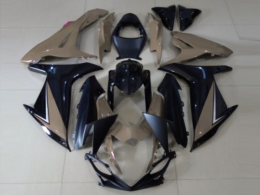 2011-2024 Glänzend Braun & Schwarz Suzuki GSXR 600-750 Motorrad Verkleidung