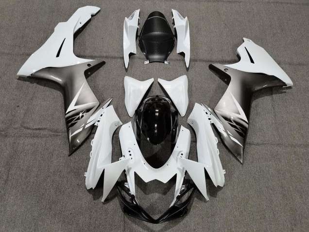 2011-2024 Glänzend Weiß & Silber Stil Suzuki GSXR 600-750 Motorrad Verkleidung 2011-2024 Glänzend Weiß & Silber Stil Suzuki GSXR 600-750 Motorrad Verkleidung