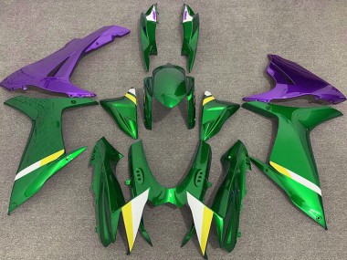 2011-2024 Glänzendes Grün & Lila Suzuki GSXR 600-750 Motorrad Verkleidung