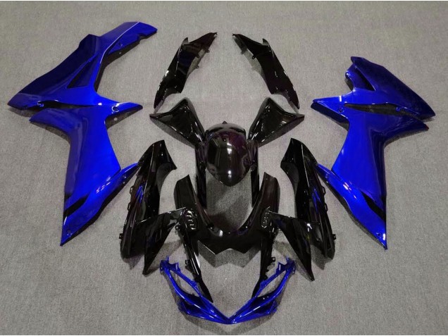 2011-2024 Glänzendes Schwarz & Aquablau Suzuki GSXR 600-750 Motorrad Verkleidung 2011-2024 Glänzendes Schwarz & Aquablau Suzuki GSXR 600-750 Motorrad Verkleidung