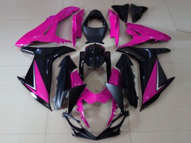 2011-2024 Glanzrosa & Schwarz Suzuki GSXR 600-750 Motorrad Verkleidung