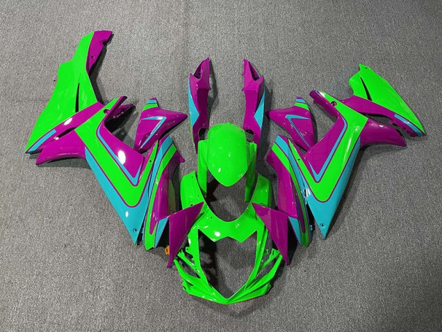 2011-2024 Grün Hellblau & Magenta Suzuki GSXR 600-750 Motorrad Verkleidung 2011-2024 Grün Hellblau & Magenta Suzuki GSXR 600-750 Motorrad Verkleidung