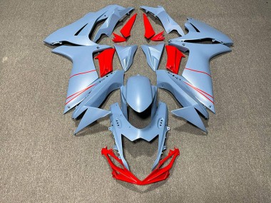 2011-2024 Matt Himmelblau & Rot Suzuki GSXR 600-750 Motorrad Verkleidung