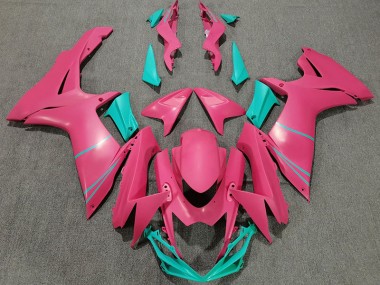 2011-2024 Matt Pink & Blaugrün Suzuki GSXR 600-750 Motorrad Verkleidung