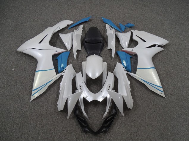 2011-2024 Perlweiß & Hellblau Suzuki GSXR 600-750 Motorrad Verkleidung 2011-2024 Perlweiß & Hellblau Suzuki GSXR 600-750 Motorrad Verkleidung