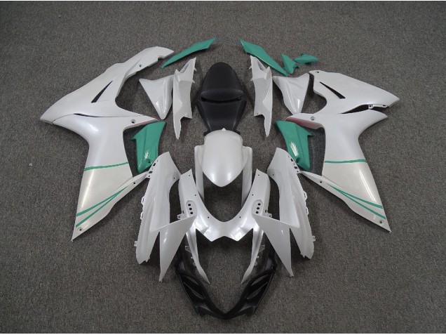 2011-2024 Perlweiß & T-Blau Suzuki GSXR 600-750 Motorrad Verkleidung 2011-2024 Perlweiß & T-Blau Suzuki GSXR 600-750 Motorrad Verkleidung