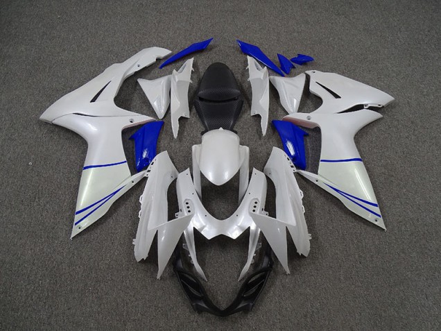 2011-2024 Perlweiß & Tiefes Blau Suzuki GSXR 600-750 Motorrad Verkleidung 2011-2024 Perlweiß & Tiefes Blau Suzuki GSXR 600-750 Motorrad Verkleidung