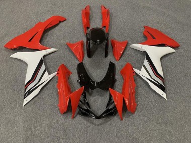 2011-2024 Rot & Glänzender Weißstil Suzuki GSXR 600-750 Motorrad Verkleidung