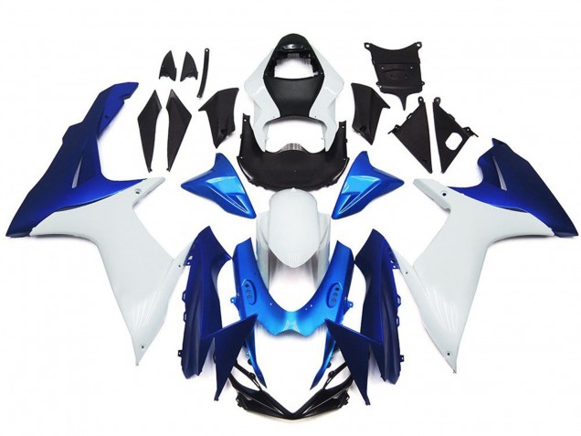 2011-2024 Schlichte Weißes & Blaues Stil Kit Suzuki GSXR 600-750 Motorrad Verkleidung 2011-2024 Schlichte Weißes & Blaues Stil Kit Suzuki GSXR 600-750 Motorrad Verkleidung