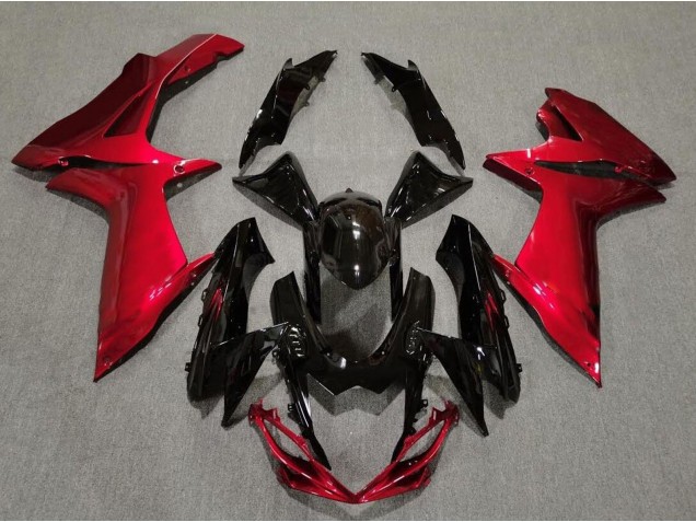 2011-2024 Schwarz Glänzend & Lavarot Suzuki GSXR 600-750 Motorrad Verkleidung