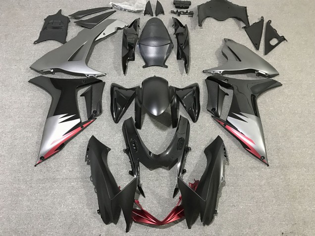 2011-2024 Schwarz Glänzend & Mattgrau Suzuki GSXR 600-750 Motorrad Verkleidung 2011-2024 Schwarz Glänzend & Mattgrau Suzuki GSXR 600-750 Motorrad Verkleidung