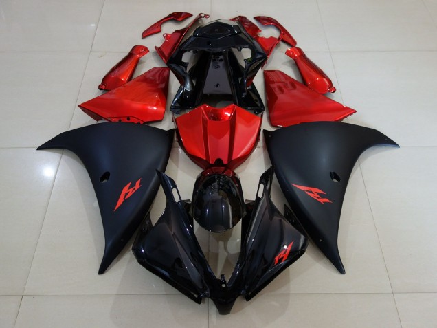 2012-2014 Matt Schwarz & Feuerrot Yamaha R1 Motorrad Verkleidung 2012-2014 Matt Schwarz & Feuerrot Yamaha R1 Motorrad Verkleidung