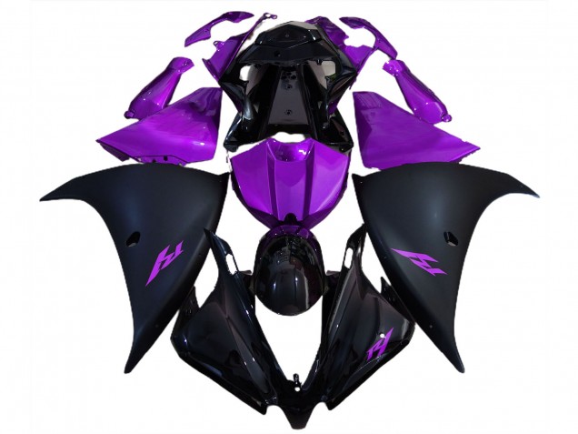 2012-2014 Matt Schwarz & Lila Yamaha R1 Motorrad Verkleidung