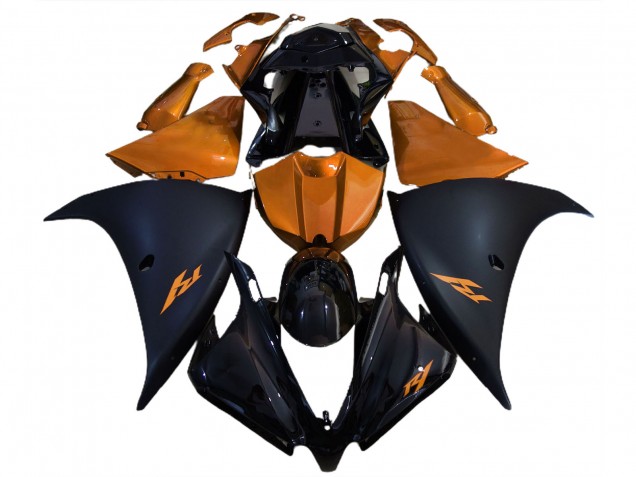 2012-2014 Matt Schwarz & Orange Yamaha R1 Motorrad Verkleidung 2012-2014 Matt Schwarz & Orange Yamaha R1 Motorrad Verkleidung