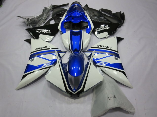 2012-2014 Silber-Weiß Yamalube Yamaha R1 Motorrad Verkleidung