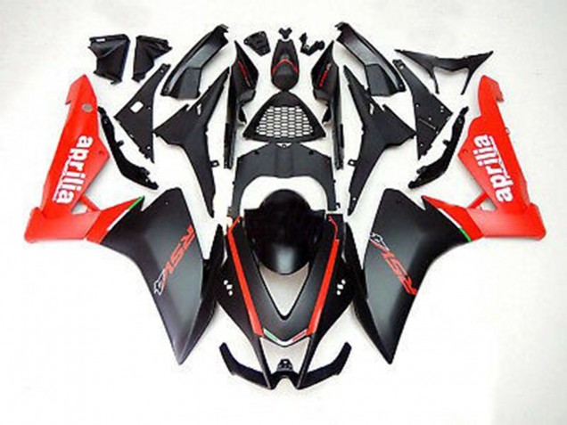 2012-2015 Matt Schwarz & Rot Aprilia RS4 125 Motorrad Verkleidung