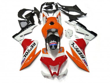 2012-2015 Repsol Weiß & Rot Aprilia RS4 125 Motorrad Verkleidung