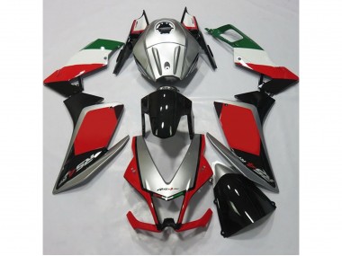 2012-2015 Silber & Rot Aprilia RS4 125 Motorrad Verkleidung