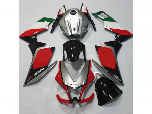 2012-2015 Silber & Rot Aprilia RS4 125 Motorrad Verkleidung 2012-2015 Silber & Rot Aprilia RS4 125 Motorrad Verkleidung