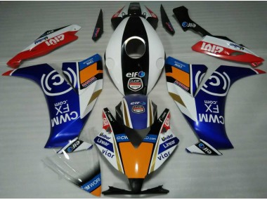 2012-2016 Elf Blau & Orange Honda CBR1000RR Motorrad Verkleidung