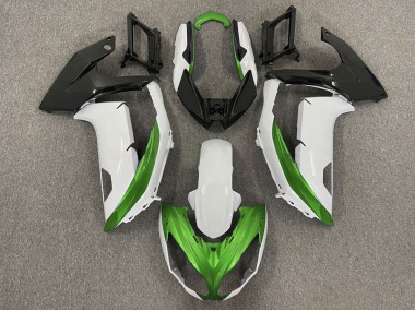 2012-2016 Glänzend Weiß & Grün Kawasaki Ninja 650R Motorrad Verkleidung