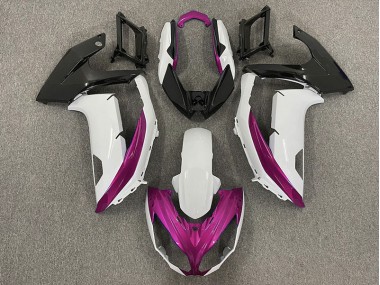 2012-2016 Glänzend Weiß & Magenta Kawasaki Ninja 650R Motorrad Verkleidung
