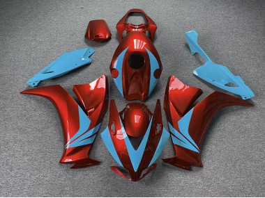 2012-2016 Rot Glänzend & Hellblau Honda CBR1000RR Motorrad Verkleidung