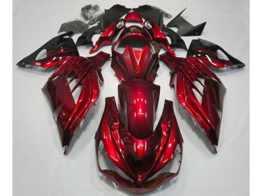2012-2021 Feuerrot Glänzend Kawasaki ZX14R Motorrad Verkleidung