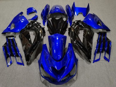 2012-2021 Glänzend Blau & Schwarz Kawasaki ZX14R Motorrad Verkleidung