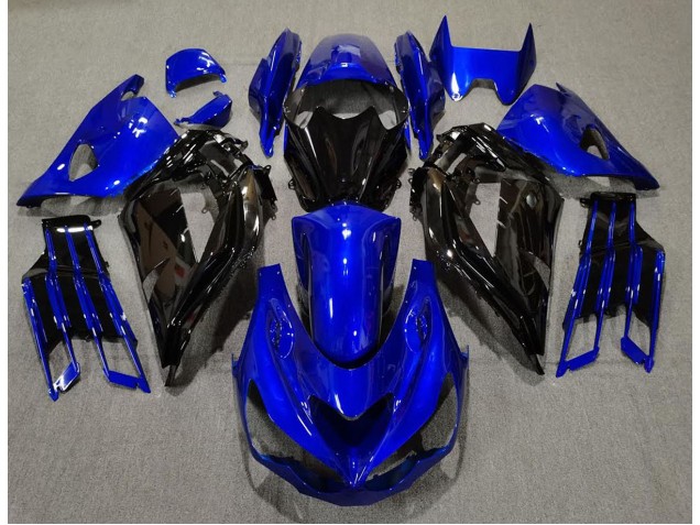 2012-2021 Glänzend Blau & Schwarz Kawasaki ZX14R Motorrad Verkleidung 2012-2021 Glänzend Blau & Schwarz Kawasaki ZX14R Motorrad Verkleidung