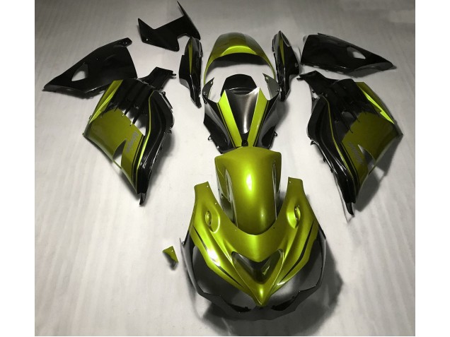 2012-2021 Glänzendes Gelb & Schwarz Kawasaki ZX14R Motorrad Verkleidung 2012-2021 Glänzendes Gelb & Schwarz Kawasaki ZX14R Motorrad Verkleidung