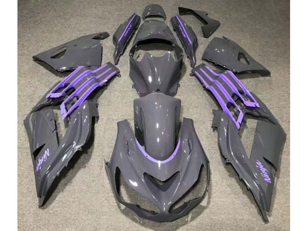 2012-2021 Nardo Grau & Lila Kawasaki ZX14R Motorrad Verkleidung 2012-2021 Nardo Grau & Lila Kawasaki ZX14R Motorrad Verkleidung