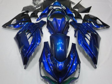 2012-2021 Ozeanblau Glänzend Kawasaki ZX14R Motorrad Verkleidung